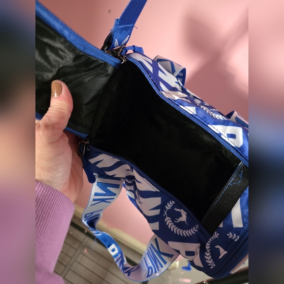 PINK (Off-Brand) Blue Logo Small Duffle / Gym Bag - Picture 4 of 7